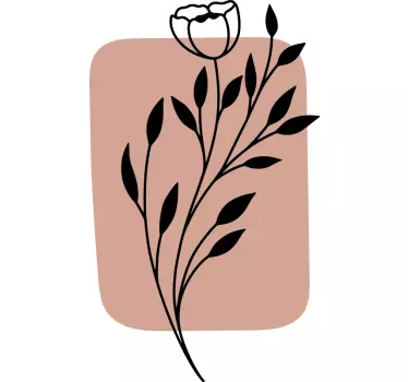 Sticker fleurs et plantes accent floral élégant - TenStickers