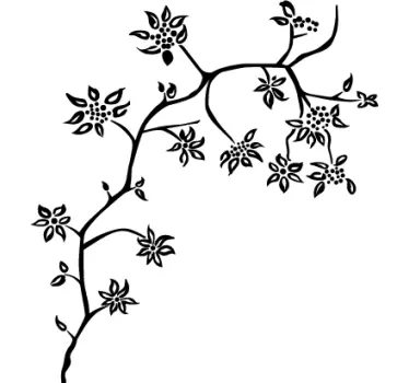 Sticker fleurs arbre - TenStickers