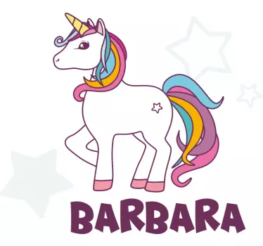 Sticker chambre enfant design de licorne mignon - TenStickers