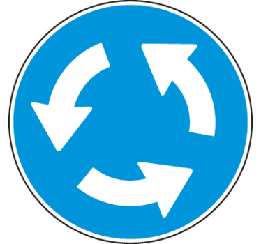 Sticker panneau rond-point - TenStickers
