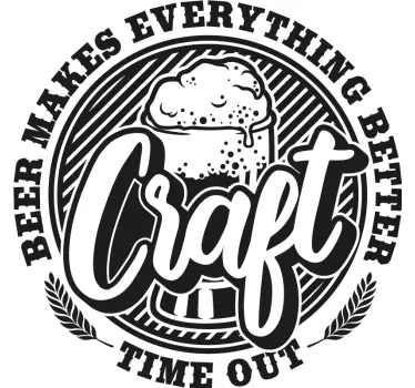 Autocollant Boisson Artisanat de la bière réaliste - TenStickers