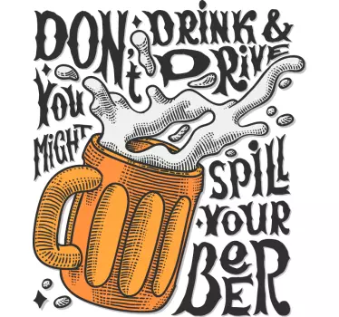 Autocollant Boisson Bannière de bière - TenStickers