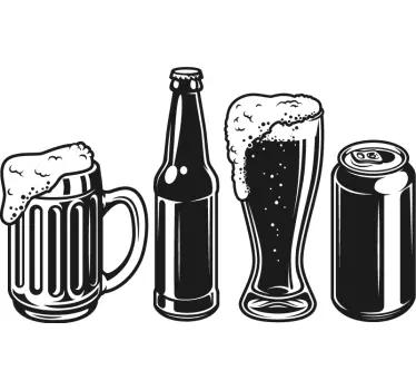 Autocollant Boisson Bouteilles artisanales de bière - TenStickers