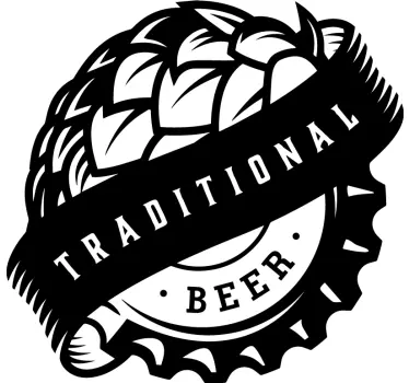 Autocollant Boisson Logo des ingrédients de la bière - TenStickers