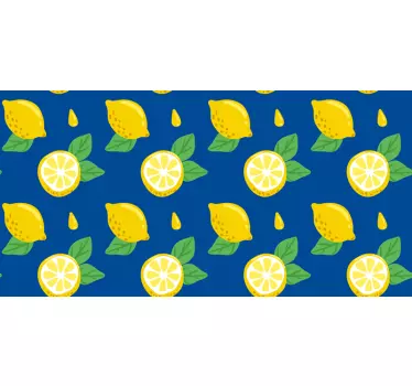 Adhésif meuble main dessin des citrons - TenStickers