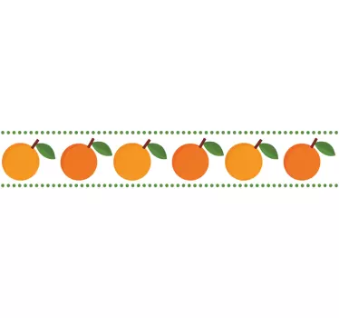 Frise tapisserie murale oranges élégantes - TenStickers