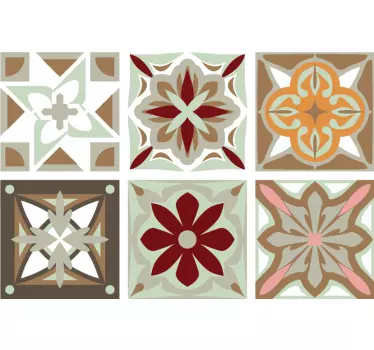 Sticker carrelage effet ciment multicolore - TenStickers