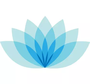 Sticker Mural Fleur Fleur de lotus monocolore - TenStickers