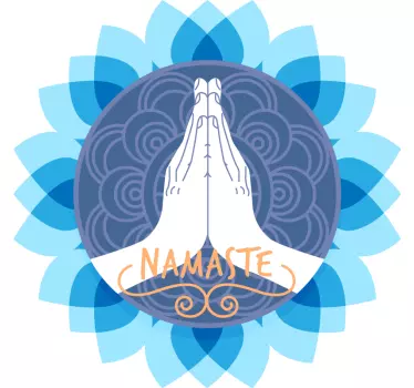 Sticker Mural Fleur Phrase de namaste fleur de lotus - TenStickers