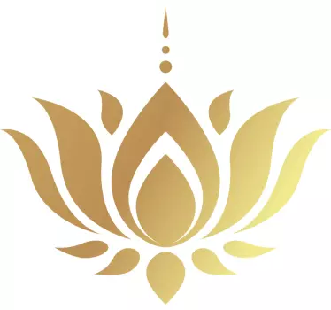 Sticker fleur élégante de lotus ornementale - TenStickers