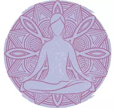 Sticker nature figure mandala méditative - TenStickers