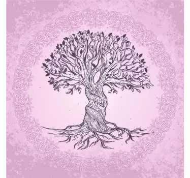 Sticker mural nature style mandala arbre de vie - TenStickers