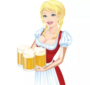 Sticker bar bière allemande - TenStickers