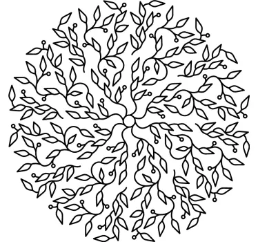Sticker arbre nature de vie abstrait - TenStickers