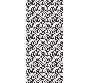 Sticker paroi douche vagues - TenStickers
