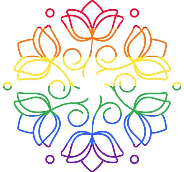 Sticker nature motif floral lotus - TenStickers