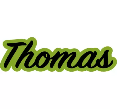Sticker pour vélo nom contour vert - TenStickers
