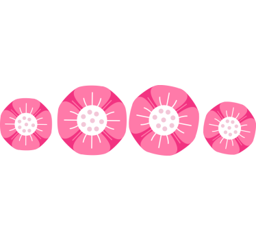 Autocollant Velo Fleurs arrondies - TenStickers