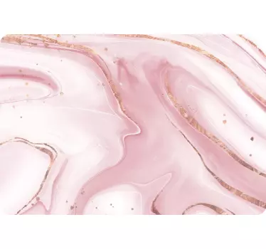 Sticker ordinateur portable marbre liquide rose - TenStickers