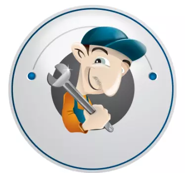 Sticker dessin plombier en couleur - TenStickers