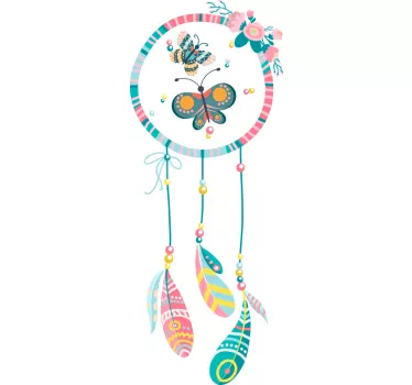 Sticker chambre enfant attrape-rêves vibrant - TenStickers
