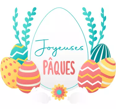 Vitrophanie vitrine Joyeuses pâques - TenStickers