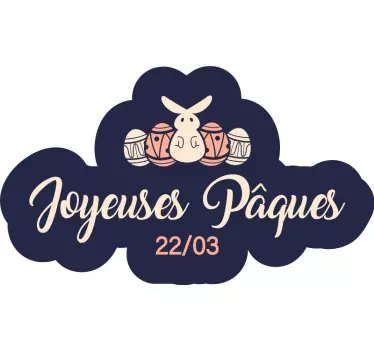 Sticker vitrine joyeuses pâques - TenStickers
