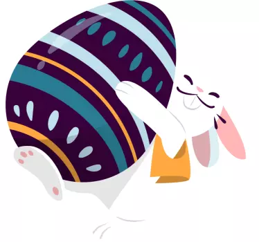 Vitrophanie vitrine Joyeuses pâques lapin - TenStickers