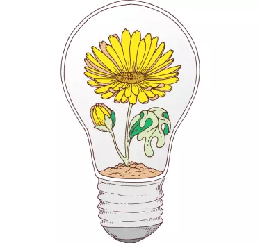 Sticker fleurs et plantes ampoule en fleurs - TenStickers