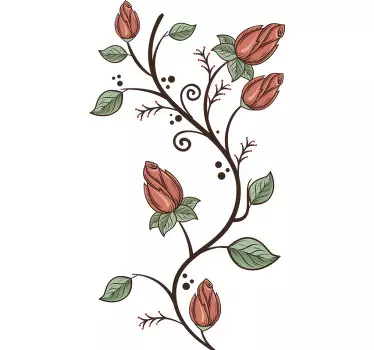 Sticker fleurs gracieuses - TenStickers