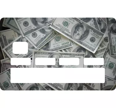 Sticker carte bancaire billets de dollars - TenStickers