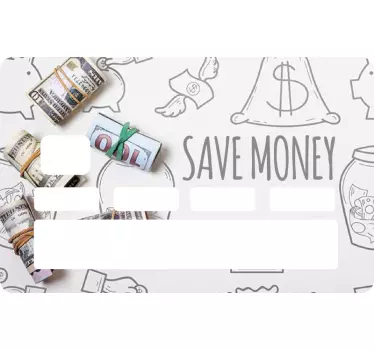 Sticker carte de crédit Save money - TenStickers