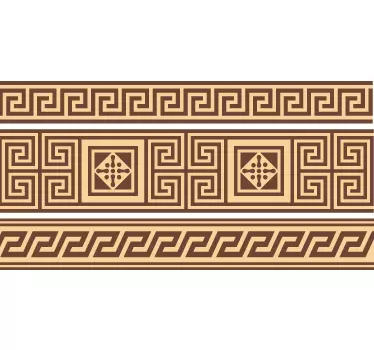 Frise tapisserie murale motif grec - TenStickers