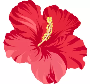 Sticker Fleur Kit de fleurs d'hibiscus rouge - TenStickers