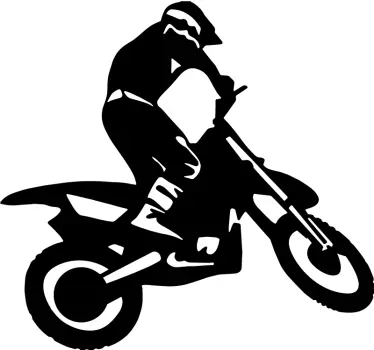 Autocollant moto cross de silhouette - TenStickers
