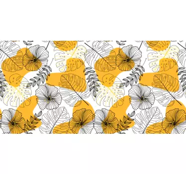Sticker Meuble Conception de fleurs kallax - TenStickers