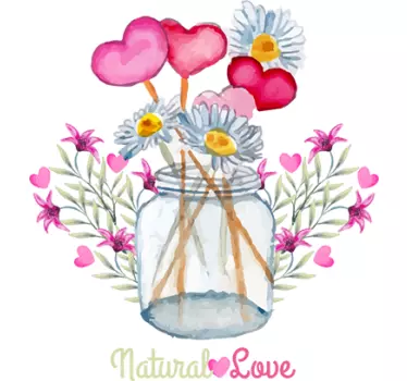 Sticker fleurs natural love - TenStickers