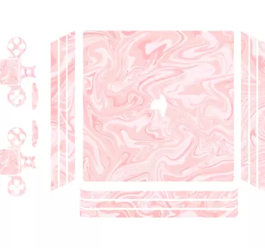 Autocollant PS4 imitation marbre rose - TenStickers
