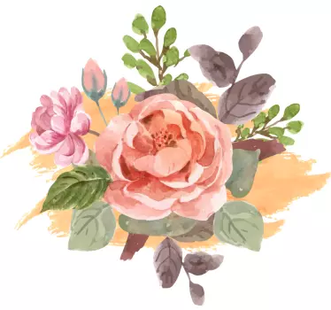 Sticker fleur composition de fleurs délicates - TenStickers