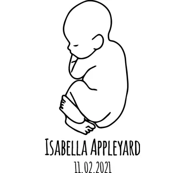 Sticker bébé silhouette personnalisée - TenStickers