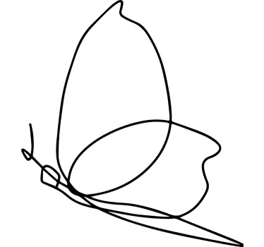 Sticker monde silhouette de papillon Élégante - TenStickers