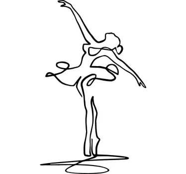 Sticker danseuse pose de danse élégante - TenStickers