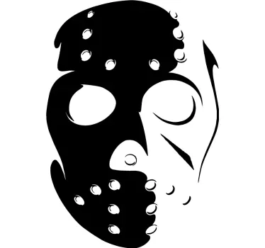 Sticker cinéma tv et jeux vidéo masque d'horreur iconique - TenStickers
