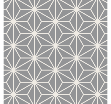 Carrelage adhésif cuisine motif géométrique gris et blanc - TenStickers