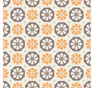 Sticker vintage meuble fleurs des années 70 - TenStickers