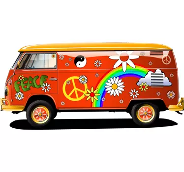 Sticker décoratif van hippie - TenStickers