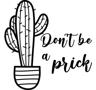 Sticker nature citation inspirante cactus - TenStickers