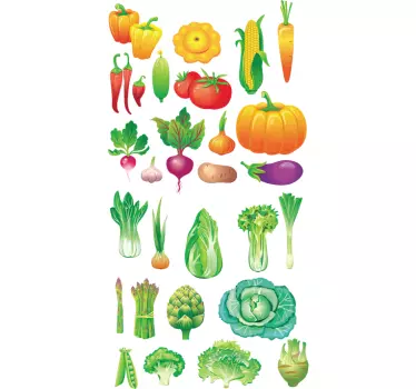 Sticker collection légumes - TenStickers