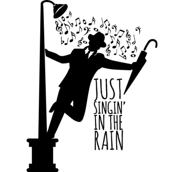 Sticker paroi de douche salle de bain Singing in the Rain - TenStickers