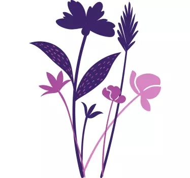 Sticker fleur design bouquet de fleurs - TenStickers